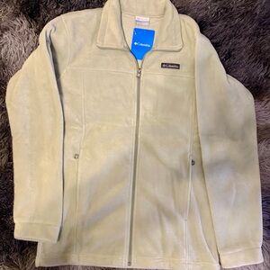 NWT Columbia Kids Pale Green Full-Zip Fleece Jacket Size XL